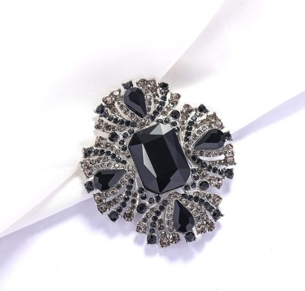 Vintage Austrian Crystal Rhinestone Cross Flowers Shaped Brooch Pin Elegant Jewelry For Women Girls