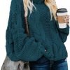 Womens 2024 Winter Fall Solid Turtleneck High Neck Balloon Long Sleeve Sweaters Pullover Outerwear