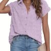 710nm18ZEPL._AC_SL1500 Women White Button Down Shirt Dressy Casual Work Tops Chiffon Blouse Summer Short Sleeve Shirts