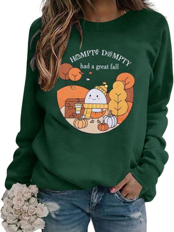 Had A Great Fall Sweatshirt Woman Pumpkin Coffee shirt Funny Autumn Top Thanksgiving Halloween Long Sleeve Tops