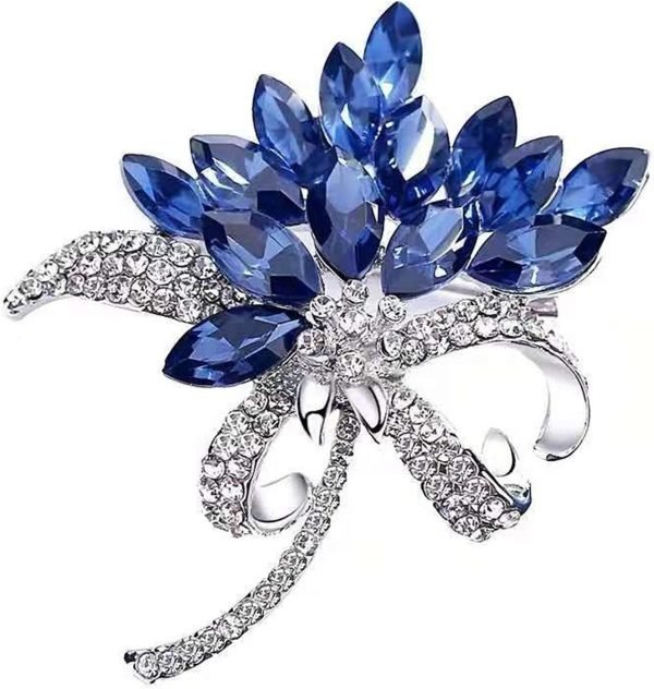 Lavender flower brooch crystal rhinestone tulip brooch elegant accessories jewelry women brooches and pins fashion jewelry wedding flowers lapel pin