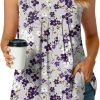 Women's Dressy Chiffon Blouses Crew Neck Sleeveless Tunic Tops Office Cute Work Shirts 2024 Summer Casual Tank Tops