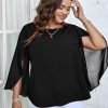 715FlWAUDWL._AC_SL1500 Women Summer Batwing Sleeve Chiffon Tunic Tops Dressy Scoop Neck Casual Loose Flowy Shirts