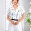 Women's Short Sleeve Chiffon Blouses for Office Work Business Attire Collared Shirts