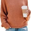 Womens 2024 Winter Fall Solid Turtleneck High Neck Balloon Long Sleeve Sweaters Pullover Outerwear