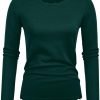 Women's High Stretchy Long Sleeve Pullover Sweater Blouse Top