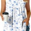 Women's Dressy Chiffon Blouses Crew Neck Sleeveless Tunic Tops Office Cute Work Shirts 2024 Summer Casual Tank Tops