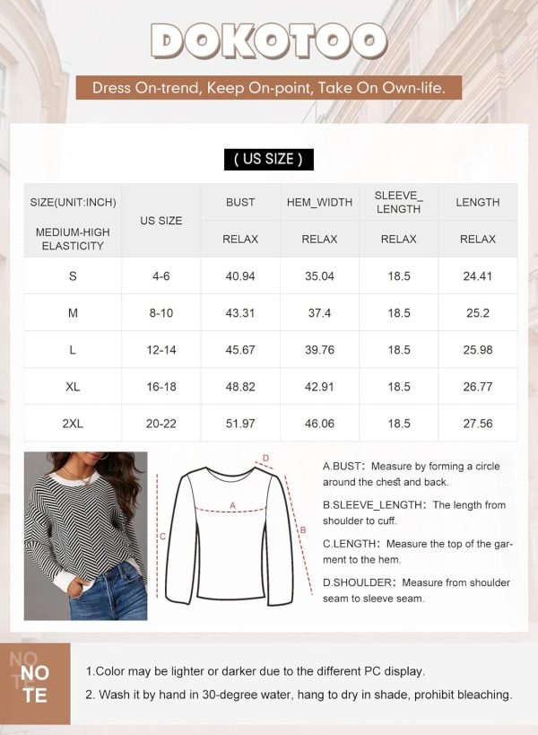 71IBc-vtNiL._AC_SL1500 Women's Crewneck Cute Sweaters 2024 Striped Colorblock Fall Winter Knitted Pullover Tops