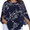 71IcvEzZJ-L._AC_SL1500 Women Summer Batwing Sleeve Chiffon Tunic Tops Dressy Scoop Neck Casual Loose Flowy Shirts