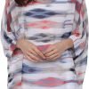 Women Chiffon Blouse Floral Batwing Sleeve Beach Cover Loose Tunic Shirt Tops