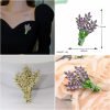 Lavender flower brooch crystal rhinestone tulip brooch elegant accessories jewelry women brooches and pins fashion jewelry wedding flowers lapel pin