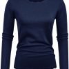 Women's High Stretchy Long Sleeve Pullover Sweater Blouse Top