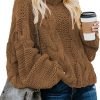 Womens 2024 Winter Fall Solid Turtleneck High Neck Balloon Long Sleeve Sweaters Pullover Outerwear