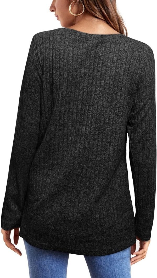 Long Sleeve Shirts for Women Lightweight Crew Neck Casual Tunic Tops