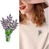 Lavender flower brooch crystal rhinestone tulip brooch elegant accessories jewelry women brooches and pins fashion jewelry wedding flowers lapel pin