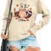 Tis the Season Fall Sweatshirt for Women Fall Football Long Sleeve Shirt Causal Autumn Pumpkin Pullover Tops