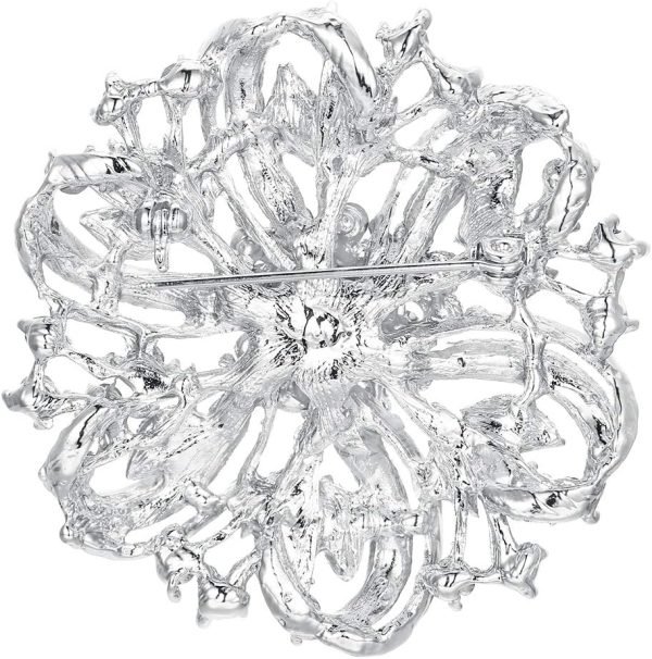 71nM6Zqo3jL._AC_SL1200 Austrian Crystal Vintage Inspired Bridal Flower Brooch Corsage