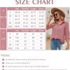 Womens Button Down Shirts V Neck Roll Up 3/4 Length Sleeve Tops Elegant Dressy Blouses Business Casual Outfits
