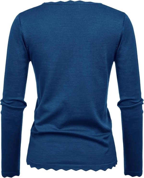 Women's High Stretchy Long Sleeve Pullover Sweater Blouse Top