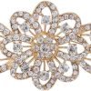 71sMHDG1IDL._AC_SL1024 4 Inch Flower Ribbon Brooch Clear Austrian Crystal
