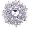 Vintage Women's Austrian Crystal Elegant Flower Brooch Wedding Broach Pin