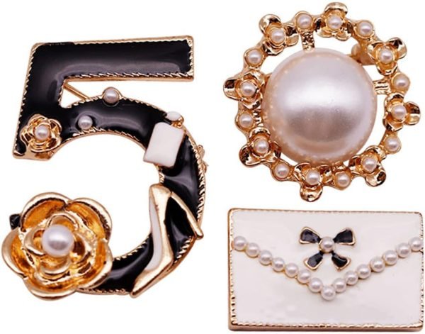 Celebrity Designer Jewelry Brooch Pins,Brooches with Imitation Pearl for Women Fashion