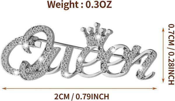 Queen Crown Brooch Pins for Women Girls