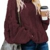 Womens 2024 Winter Fall Solid Turtleneck High Neck Balloon Long Sleeve Sweaters Pullover Outerwear