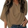 71y_0h0L3BL._AC_SL1500 Womens Blouses and Tops Short Sleeve Chiffon Shirts and Tops