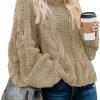 Womens 2024 Winter Fall Solid Turtleneck High Neck Balloon Long Sleeve Sweaters Pullover Outerwear