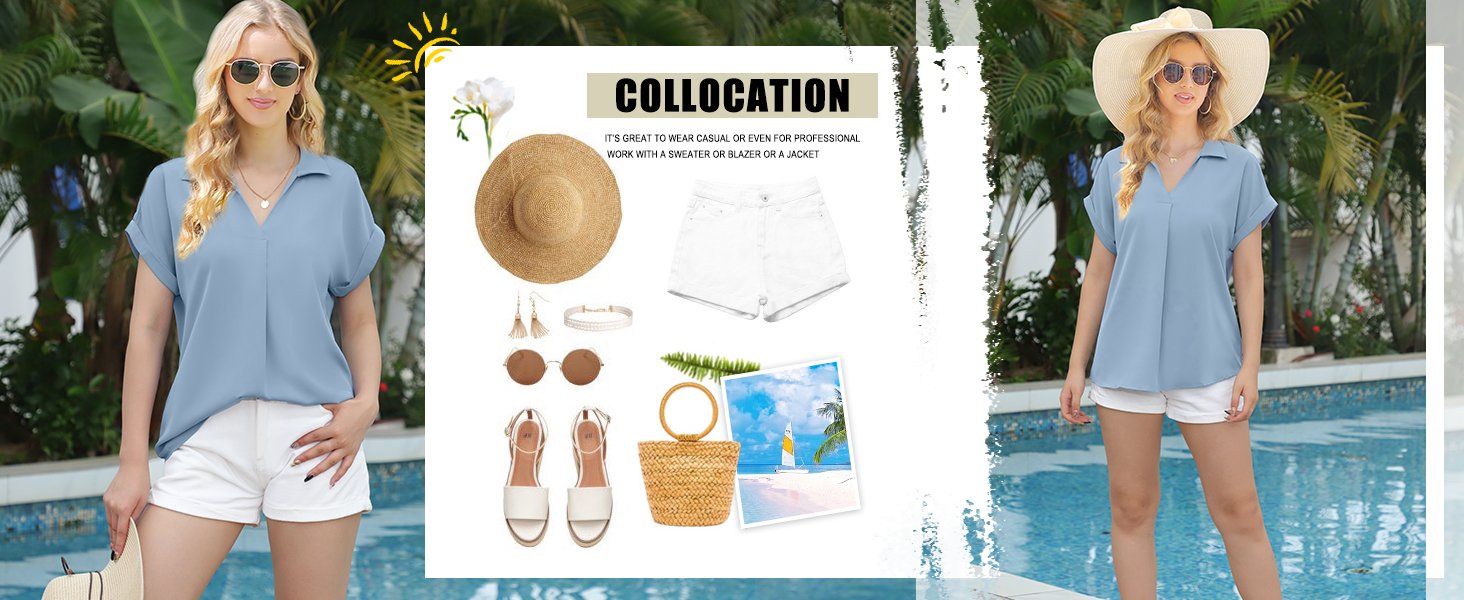 professional tops for women for work 2023 flowy office shirts and blouses fashion blouses