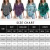 Womens 3/4 Sleeve Chiffon Blouses V Neck Double Layers Mesh Shirts Dressy Flowy Tunic Tops (M-5XL)
