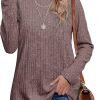 Long Sleeve Shirts for Women Lightweight Crew Neck Casual Tunic Tops
