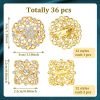 36 Pieces Clear Rhinestone Brooches for Crafts Crystal Flower Brooch Pins with Rhinestones Sliver Bulk Brooches Jewelry for Woman Flower Lapel Badge Pins DIY Wedding Bouquet Broaches Kit