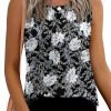 Women's Sleeveless Chiffon Tank Top Double Layers Keyhole Back Blouse Tunic S-XXL