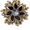 Vintage Women's Austrian Crystal Elegant Flower Brooch Wedding Broach Pin