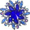 Vintage Women's Austrian Crystal Elegant Flower Brooch Wedding Broach Pin