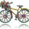 Rhinestone Creative Bicycles Brooch Pin for Women Retro Elegant Handmade Blue Brooches Pins Classic Wedding Fashion Jewelry Accessories Gift