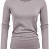 Women's High Stretchy Long Sleeve Pullover Sweater Blouse Top