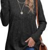 Long Sleeve Shirts for Women Lightweight Crew Neck Casual Tunic Tops