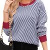 81XgEE6T-NL._AC_SL1500 Women's Crewneck Cute Sweaters 2024 Striped Colorblock Fall Winter Knitted Pullover Tops
