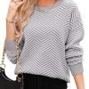 81ZlOGWnq3L._AC_SL1500 Women's Crewneck Cute Sweaters 2024 Striped Colorblock Fall Winter Knitted Pullover Tops