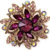 Vintage Women's Austrian Crystal Elegant Flower Brooch Wedding Broach Pin
