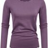Women's High Stretchy Long Sleeve Pullover Sweater Blouse Top