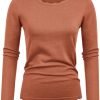 Women's High Stretchy Long Sleeve Pullover Sweater Blouse Top