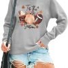 Tis the Season Fall Sweatshirt for Women Fall Football Long Sleeve Shirt Causal Autumn Pumpkin Pullover Tops