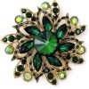 Vintage Women's Austrian Crystal Elegant Flower Brooch Wedding Broach Pin