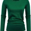 Women's High Stretchy Long Sleeve Pullover Sweater Blouse Top