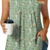 Women's Dressy Chiffon Blouses Crew Neck Sleeveless Tunic Tops Office Cute Work Shirts 2024 Summer Casual Tank Tops