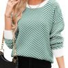 81vnZsG8J_L._AC_SL1500 Women's Crewneck Cute Sweaters 2024 Striped Colorblock Fall Winter Knitted Pullover Tops
